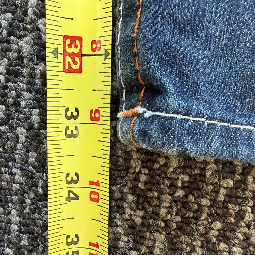 True Religion Straight Jeans Mens Dark Wash Relaxed Straight Flap Pocket 38x33